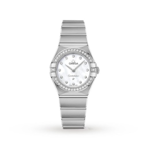Omega Constellation Women Quartz Mother of Pearl Stainless Steel Watch O13115256055001