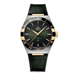 Omega Constellation Men Automatic Green Leather Watch O13123412110001