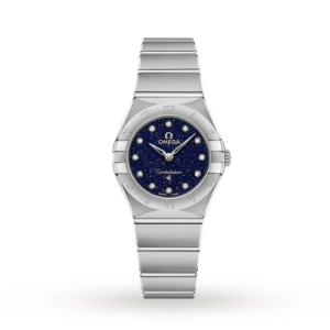 Omega Constellation Women Quartz Blue Stainless Steel Watch O13110256053001