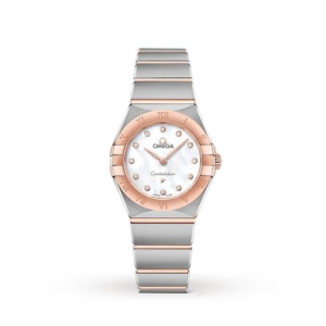 Omega Constellation Women Quartz Mother of Pearl Stainless Steel Watch O13120256055001