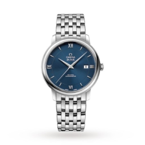Omega De Ville Men Automatic Blue Stainless Steel Watch O42410402003001