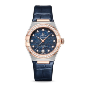 Omega Constellation Women Automatic Blue Leather Watch O13128292099003
