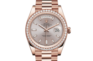 Rolex Day-Date 40 Oyster 40 mm Everose gold and diamonds 228345RBR