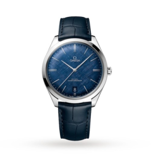 Omega De Ville Men Automatic Blue Leather Watch O43513402103001