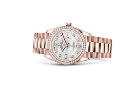 Rolex Day-Date 36 Oyster 36 mm Everose gold and diamonds 128345RBR